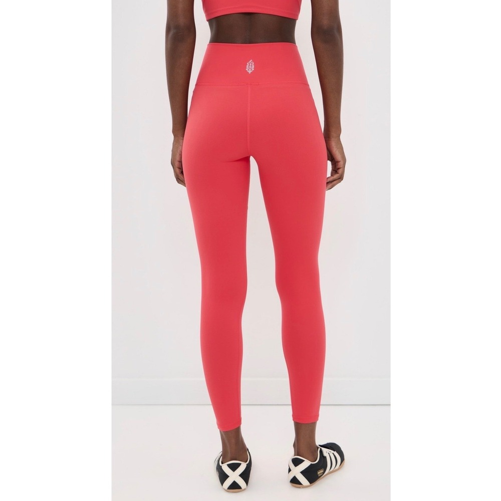 FP Movement Leggings Womens Medium Red High Rise Pocket Ladder Detail Activewear